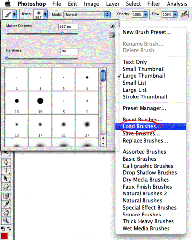 where to install photoshop brushes